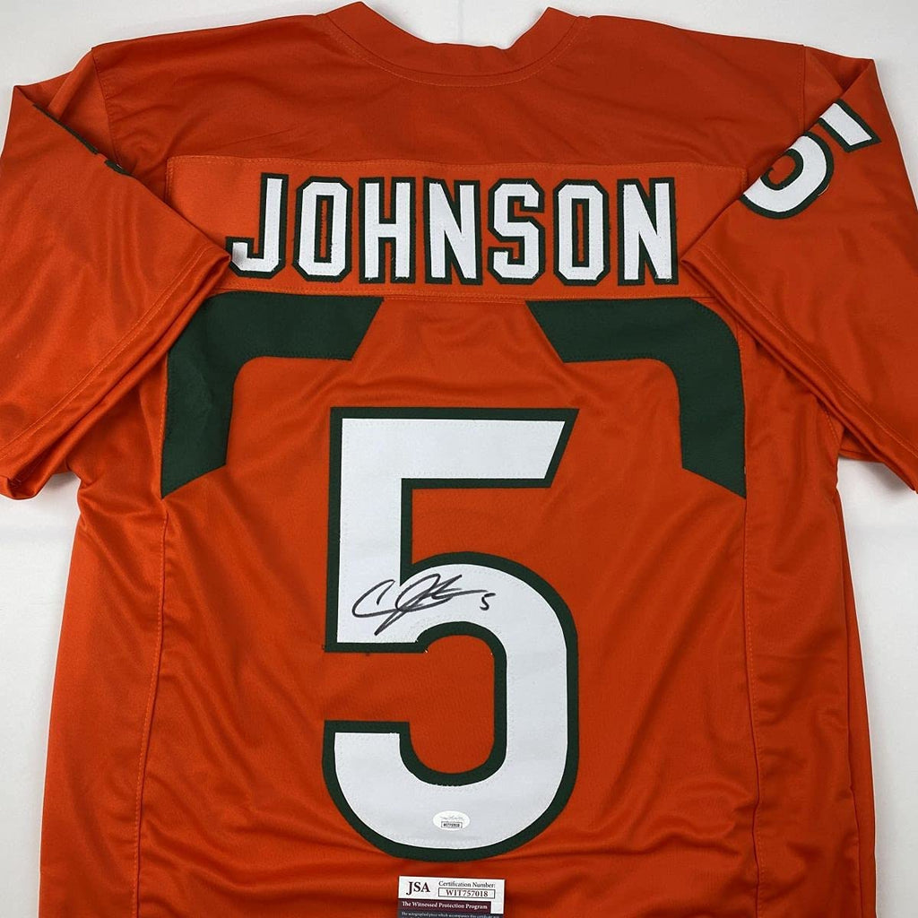 autographed-signed-andre-johnson-miami-orange-college-football-jersey-jsa-coa