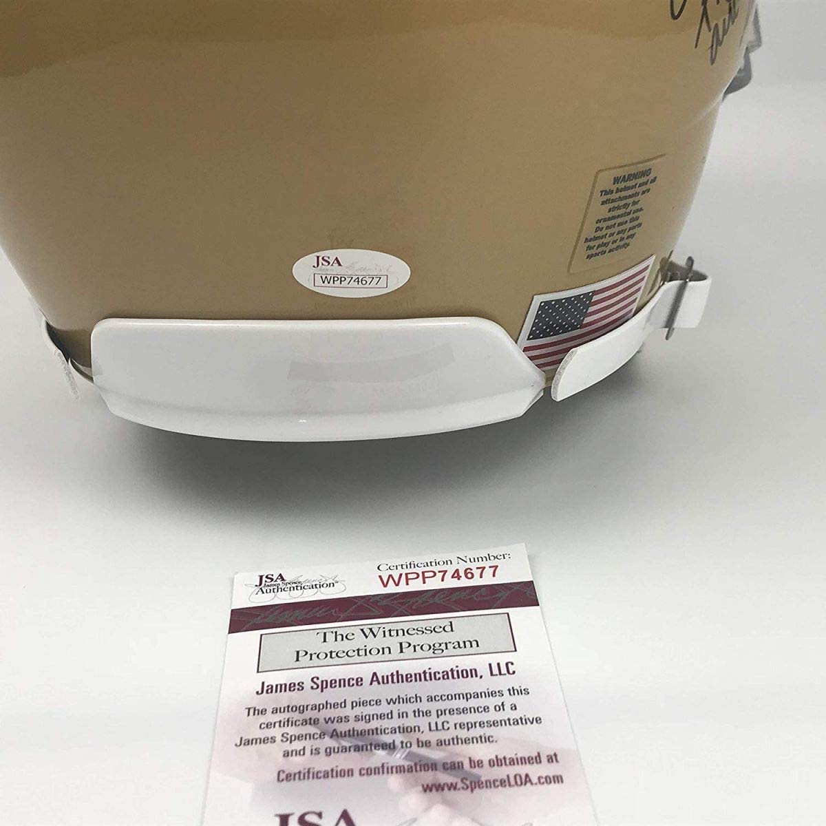 autographed-signed-rudy-ruettiger-full-speech-notre-dame-irish-full-size-fs-f-s-replica-college-football-helmet-jsa-coa