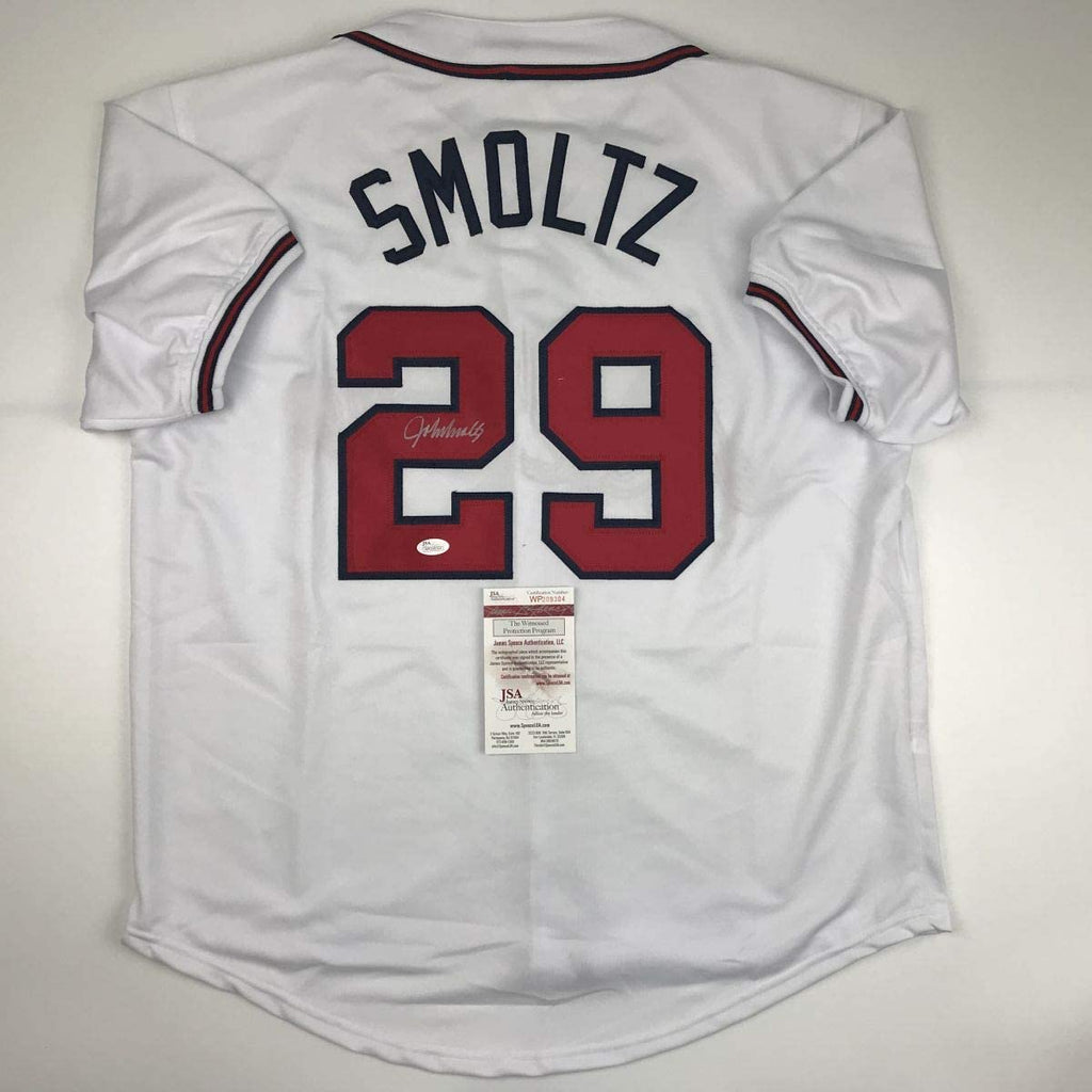autographed-signed-john-smoltz-atlanta-white-baseball-jersey-jsa-coa