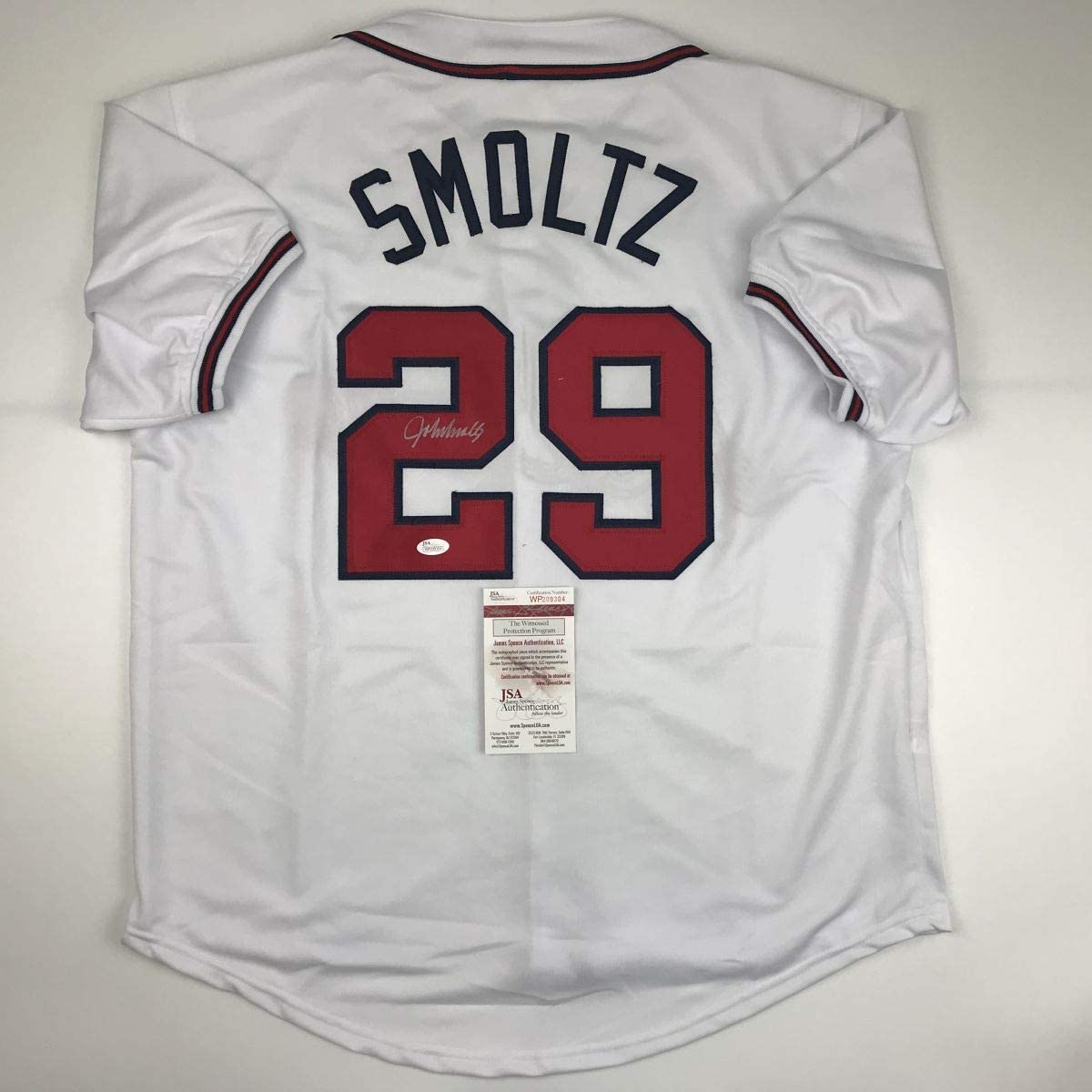 autographed-signed-john-smoltz-atlanta-white-baseball-jersey-jsa-coa