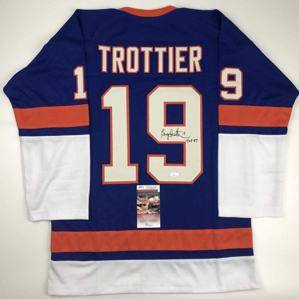autographed-signed-bryan-trottier-hof-97-new-york-blue-hockey-jersey-jsa-coa