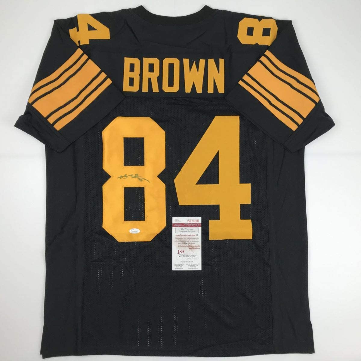 autographed-signed-antonio-brown-pittsburgh-steelers-color-rush-black-football-jersey-jsa-coa