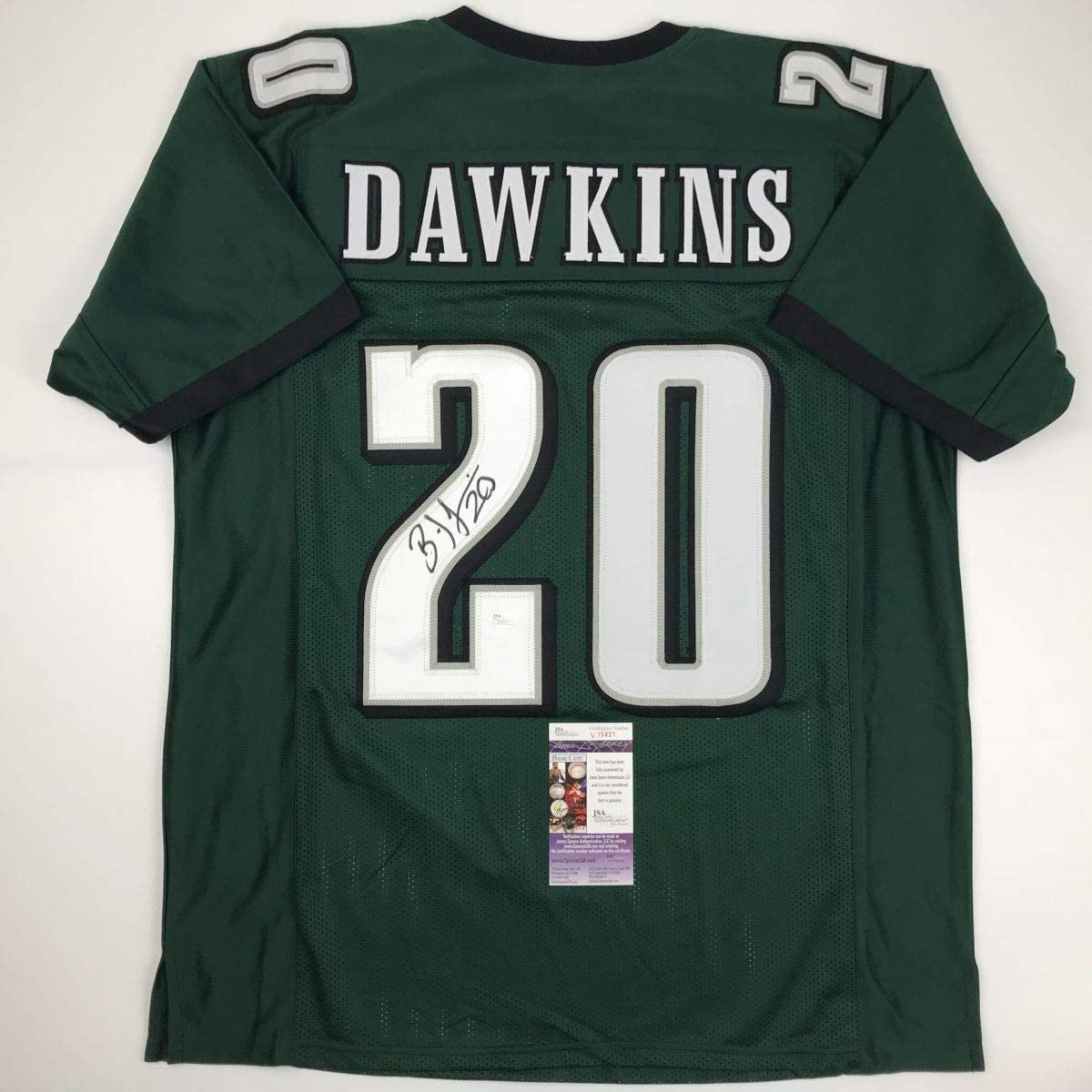 autographed-signed-brian-dawkins-philadelphia-green-football-jersey-jsa-coa