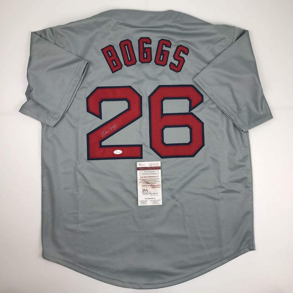 autographed-signed-wade-boggs-boston-grey-baseball-jersey-jsa-coa