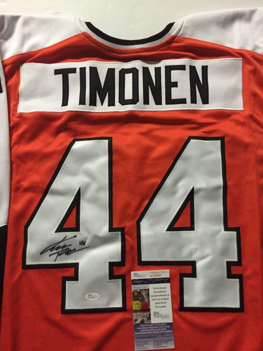 autographed-signed-kimmo-timonen-philadelphia-orange-hockey-jersey-jsa-coa
