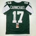 autographed-signed-harold-carmichael-hof-20-philadelphia-green-football-jersey-jsa-coa