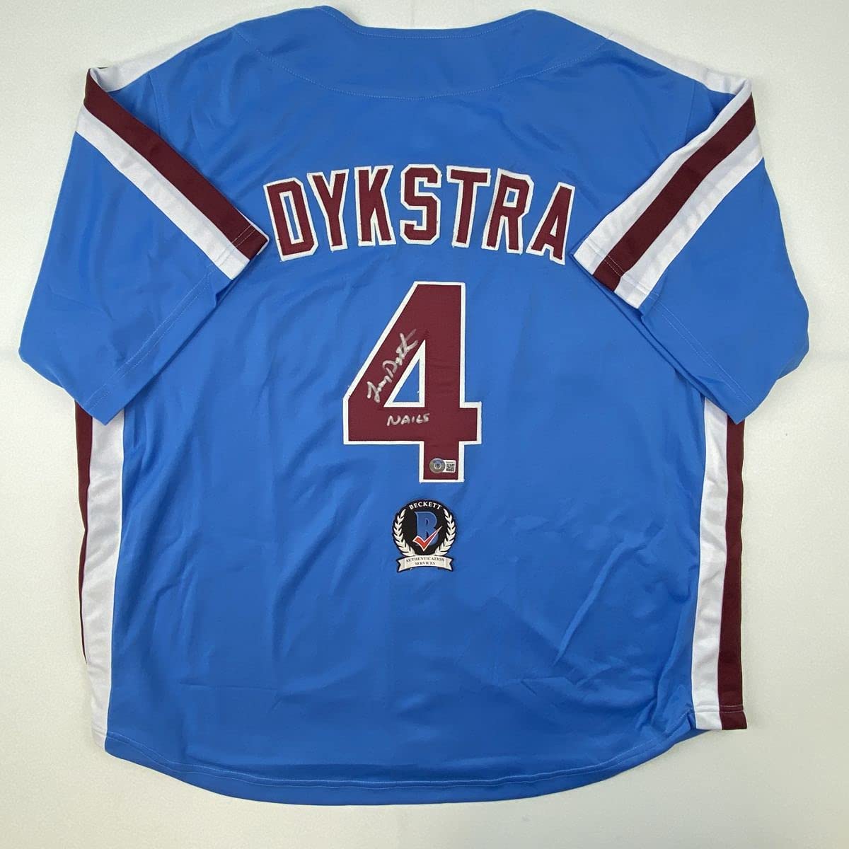 autographed-signed-lenny-dykstra-nails-philadelphia-blue-retro-baseball-jersey-jsa-coa