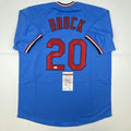 autographed-signed-lou-brock-st-louis-blue-baseball-jersey-jsa-coa