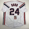 autographed-signed-corbin-bernsen-roger-dorn-major-league-cleveland-white-baseball-jersey-jsa-coa