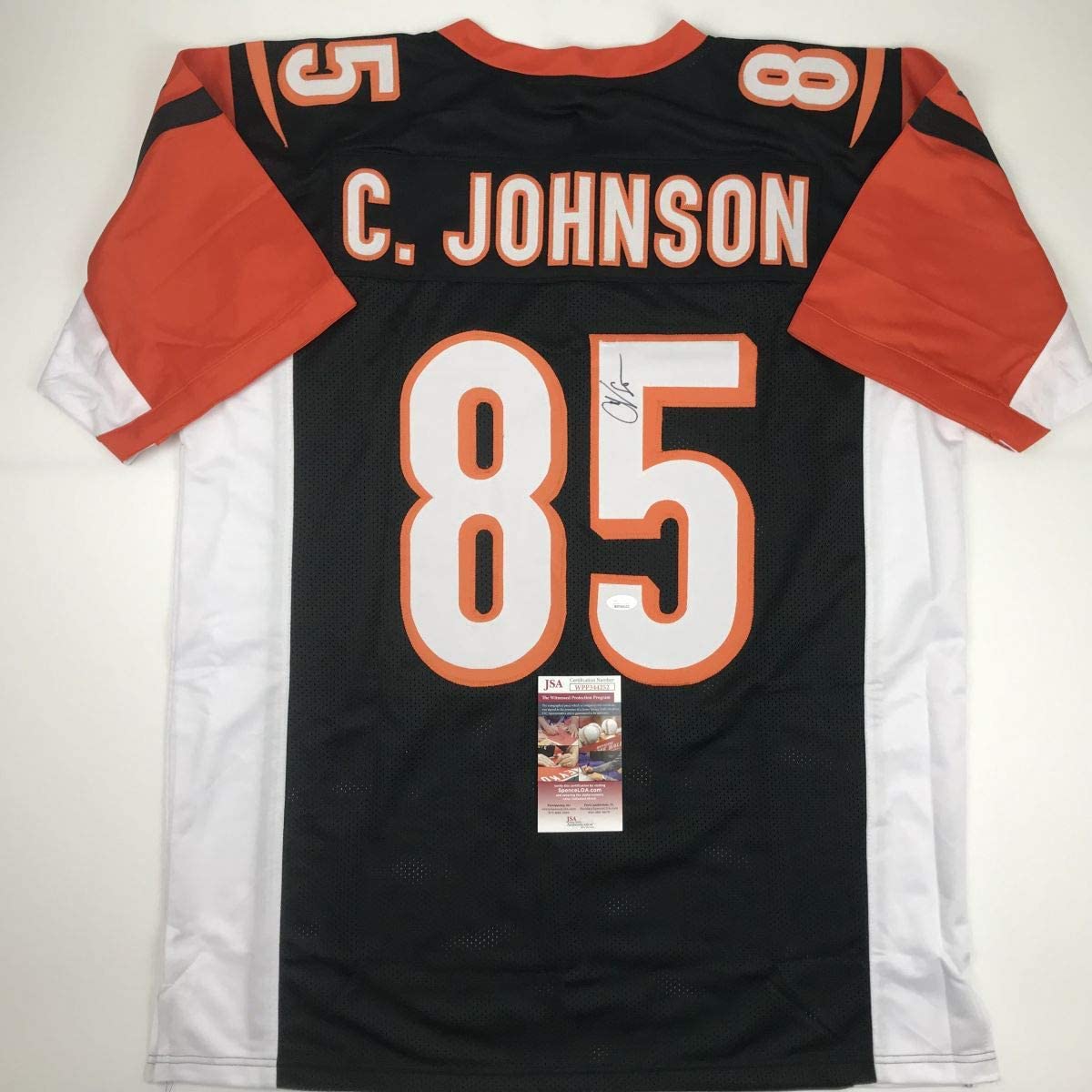 autographed-signed-chad-johnson-ochocinco-cincinnati-black-football-jersey-jsa-coa