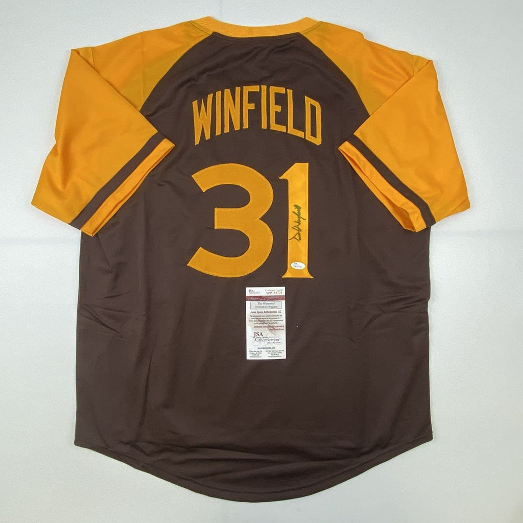 autographed-signed-dave-winfield-san-diego-brown-retro-baseball-jersey-jsa-coa