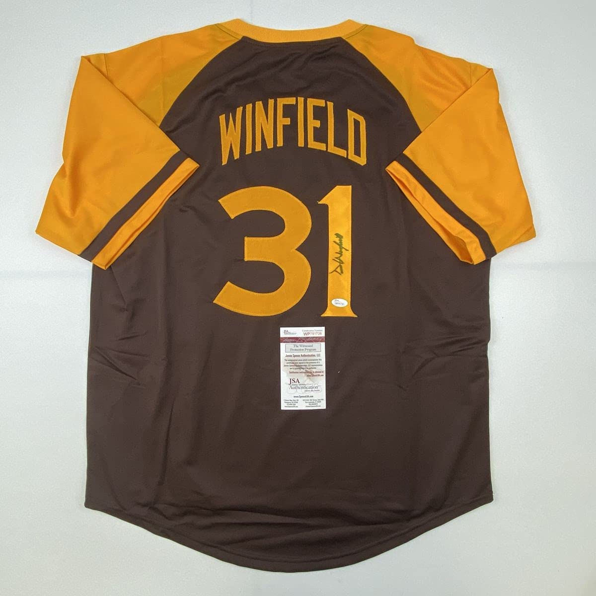 autographed-signed-dave-winfield-san-diego-brown-retro-baseball-jersey-jsa-coa