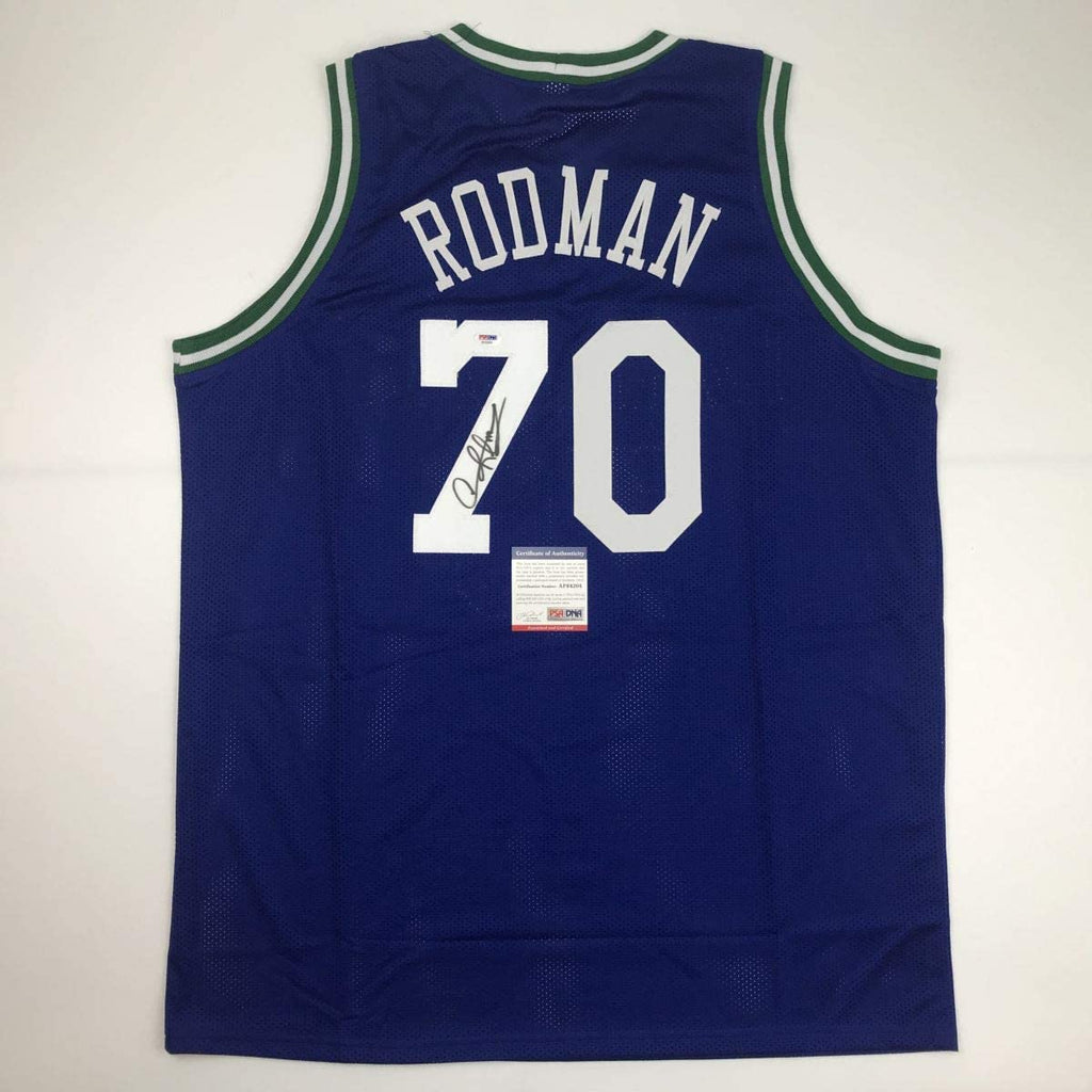 autographed-signed-dennis-rodman-dallas-blue-basketball-jersey-psa-dna-coa