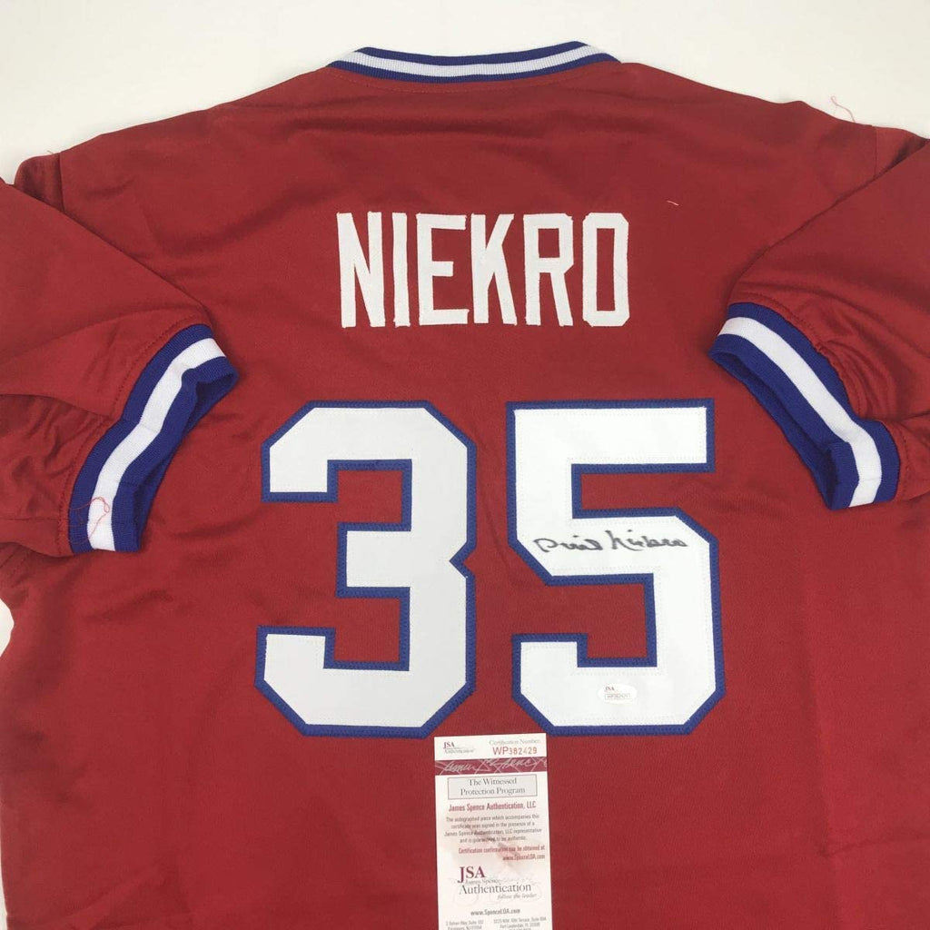 autographed-signed-phil-niekro-atlanta-red-baseball-jersey-jsa-coa