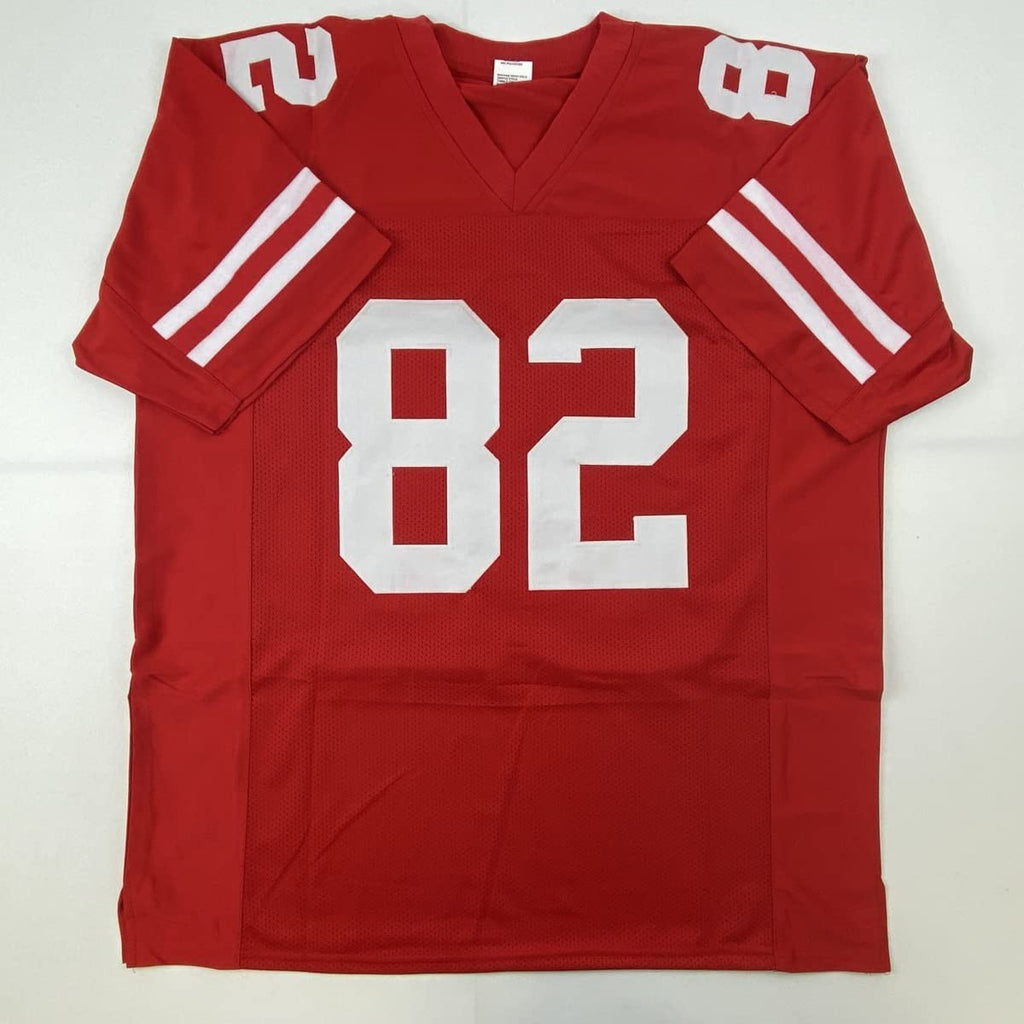 autographed-signed-john-taylor-san-francisco-red-football-jersey-jsa-coa