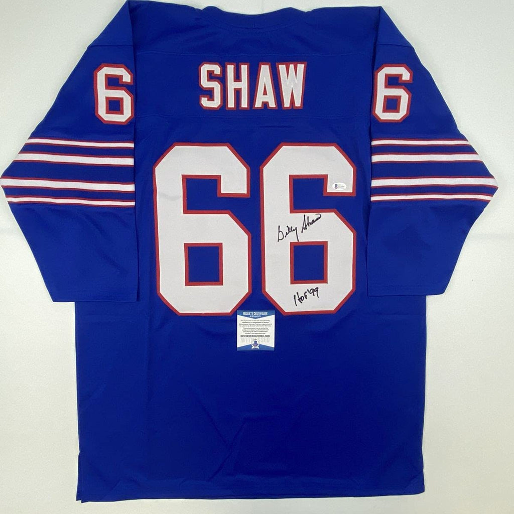 autographed-signed-billy-shaw-hof-99-buffalo-blue-football-jersey-beckett-bas-coa