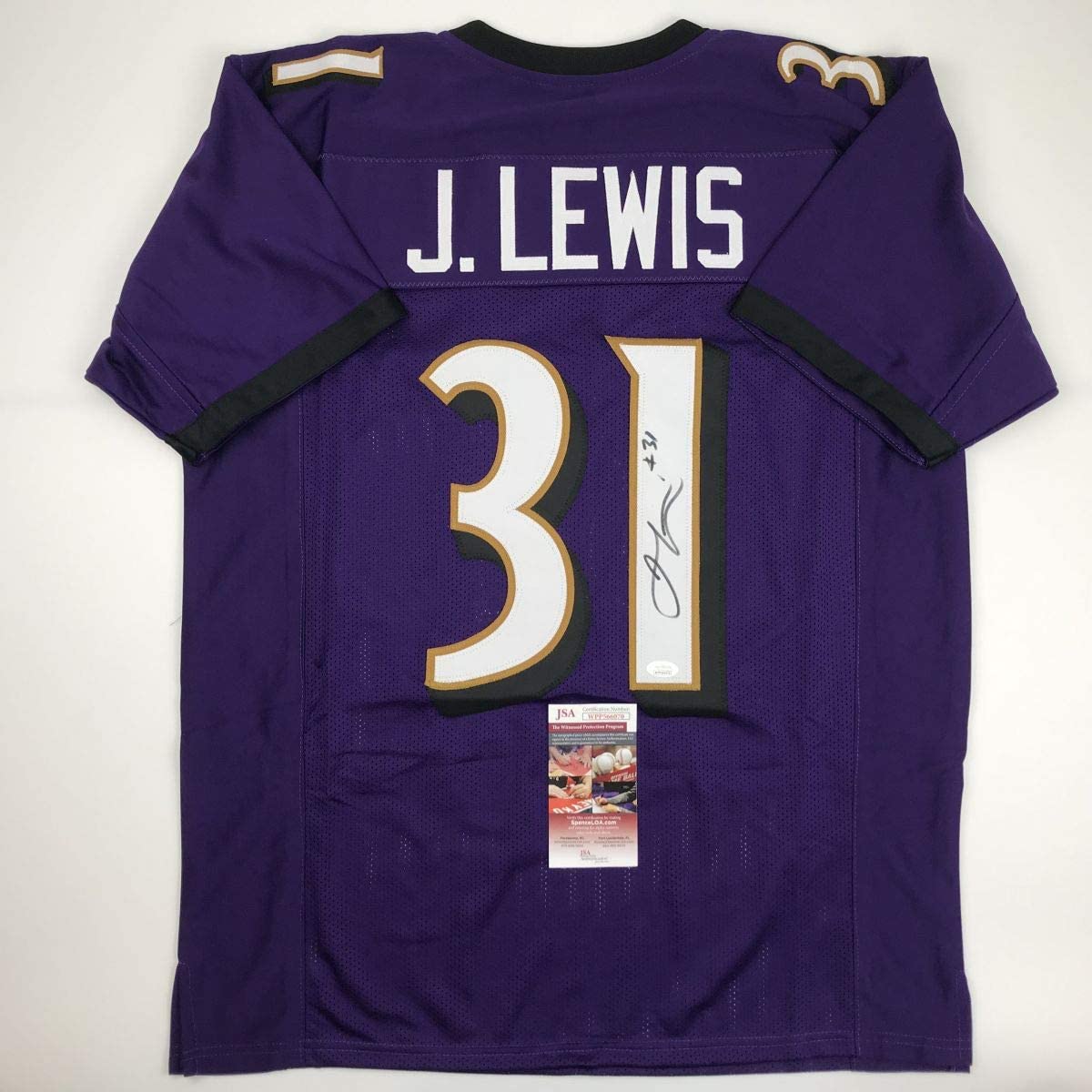 autographed-signed-jamal-lewis-baltimore-purple-football-jersey-jsa-coa