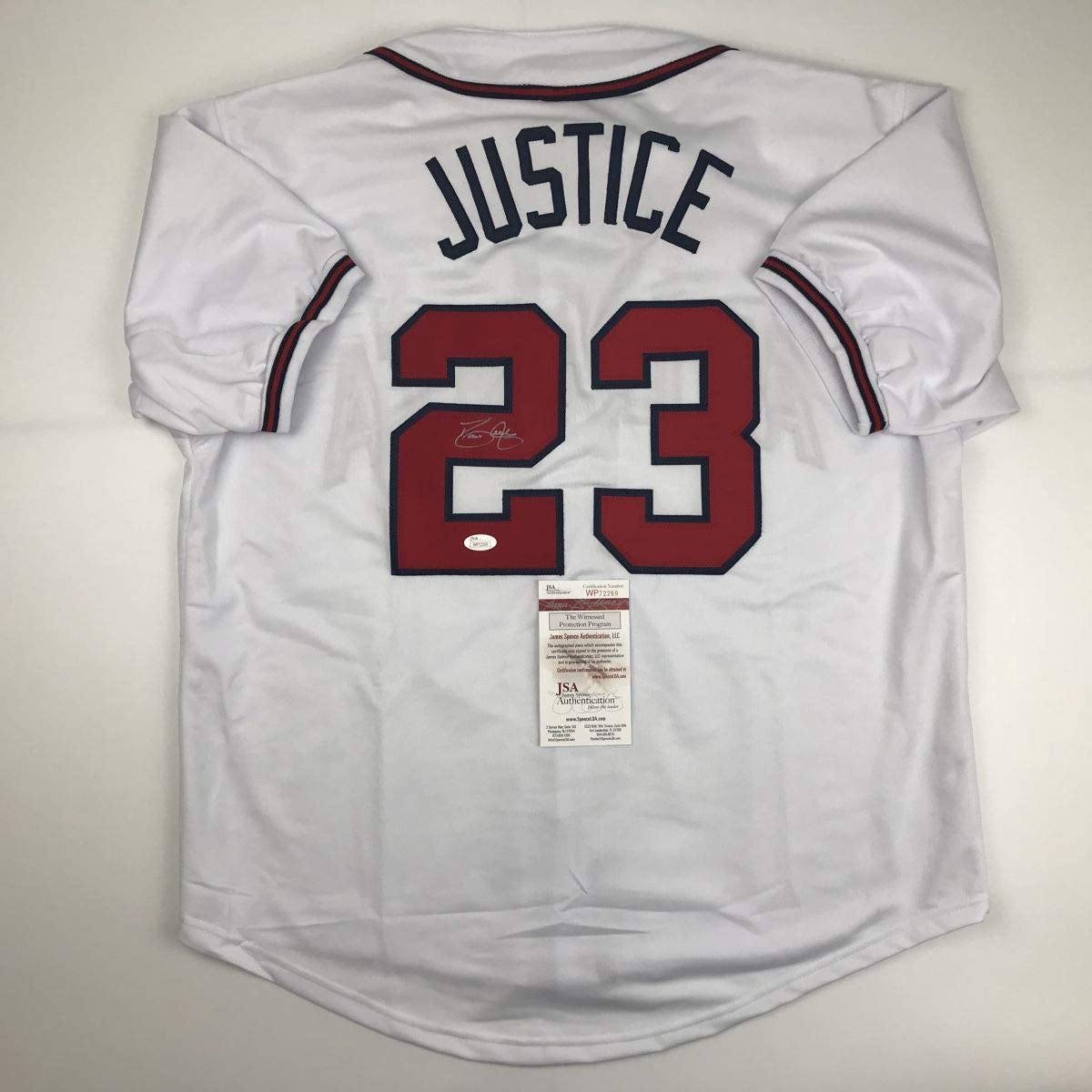 autographed-signed-david-justice-atlanta-white-baseball-jersey-jsa-coa