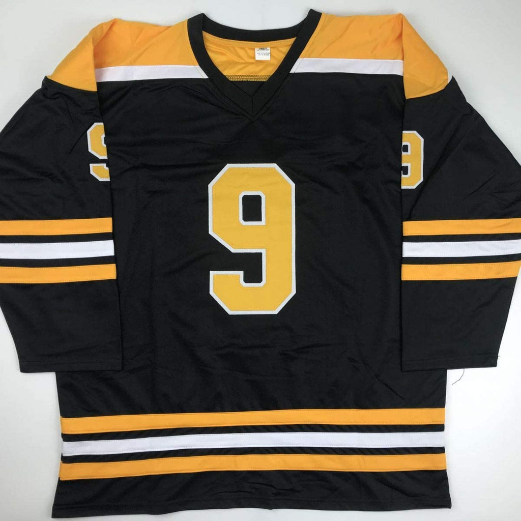 autographed-signed-johnny-john-bucyk-hof-1981-boston-black-hockey-jersey-jsa-coa