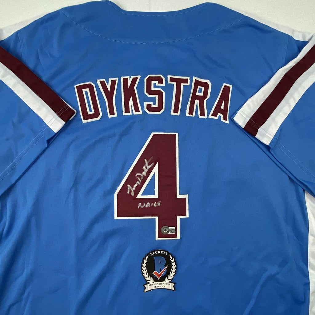 autographed-signed-lenny-dykstra-nails-philadelphia-blue-retro-baseball-jersey-jsa-coa