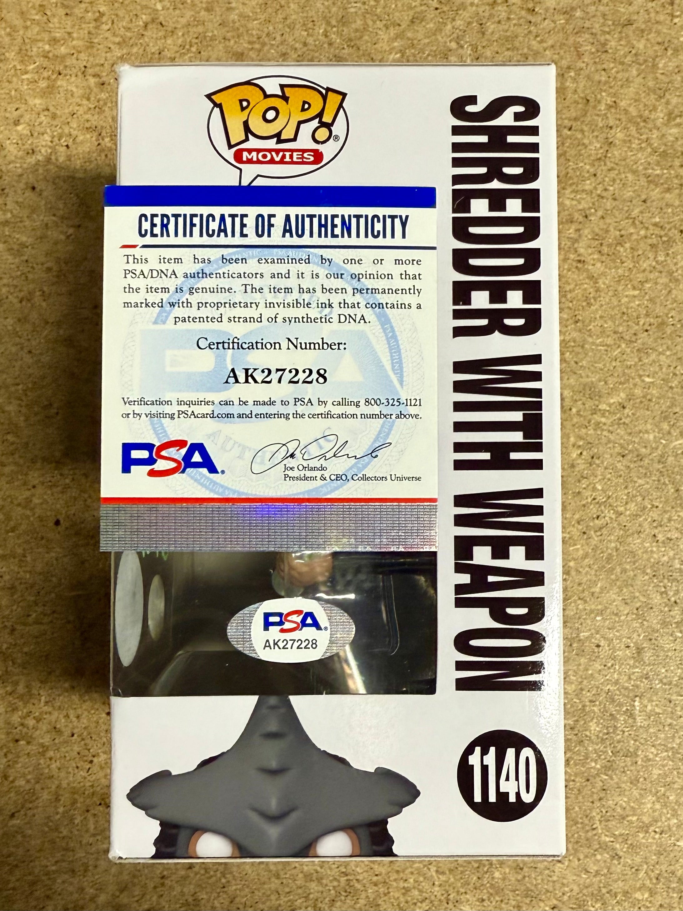 Kevin Nash Signed Shredder Glow Funko Pop! #1140 Ninja Turtles Exclusive With PSA COA