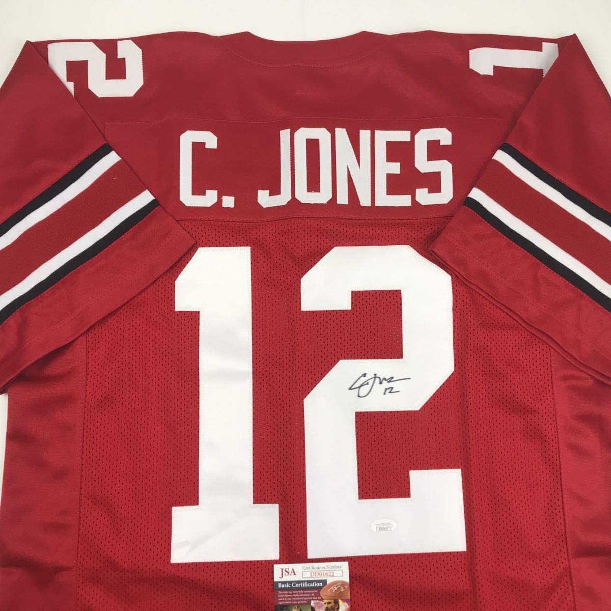 autographed-signed-cardale-jones-ohio-state-red-college-football-jersey-jsa-coa