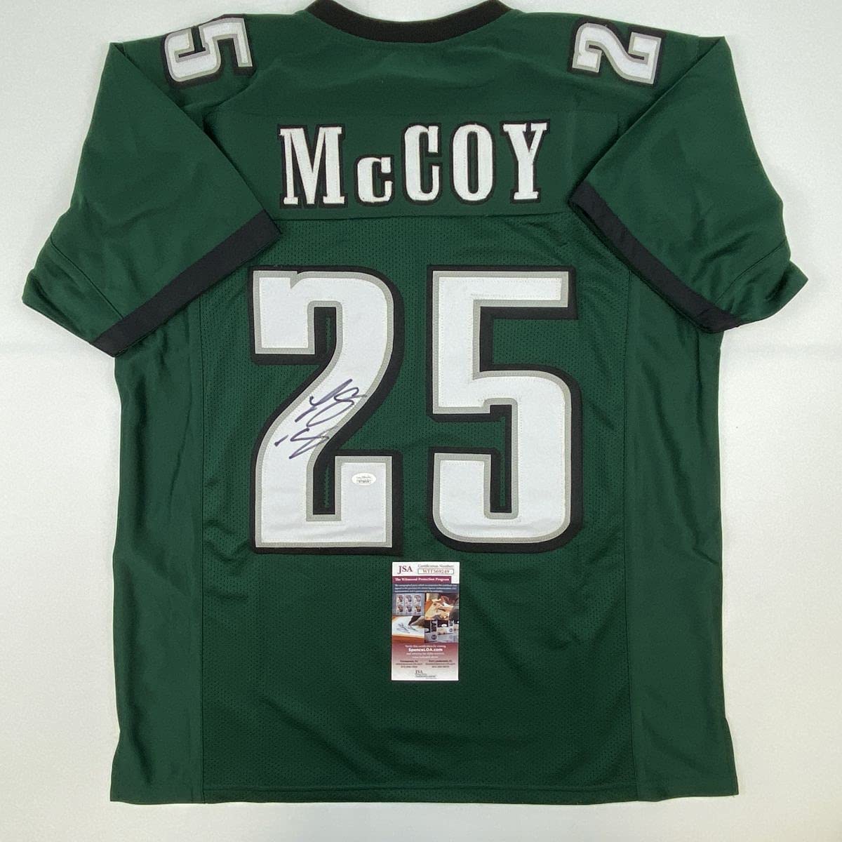 autographed-signed-lesean-mccoy-philadelphia-green-football-jersey-jsa-coa