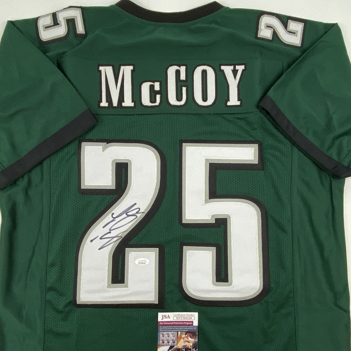 autographed-signed-lesean-mccoy-philadelphia-green-football-jersey-jsa-coa