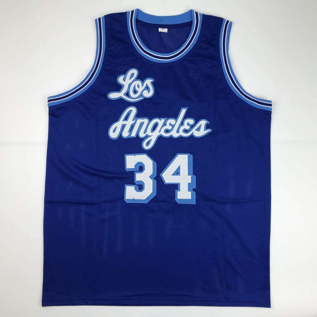 autographed-signed-shaquille-shaq-oneal-los-angeles-la-retro-blue-basketball-jersey-jsa-coa