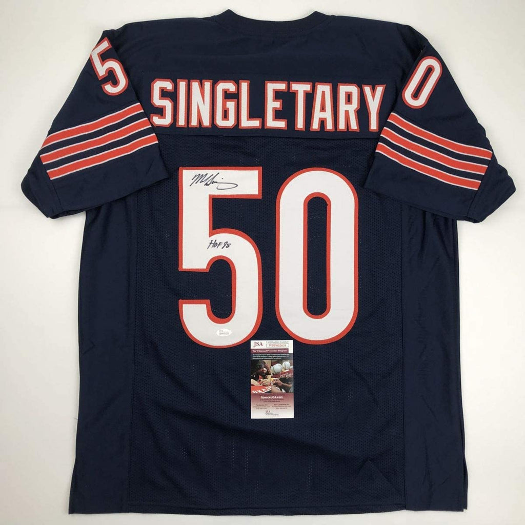 autographed-signed-mike-singletary-hof-98-chicago-blue-football-jersey-jsa-coa