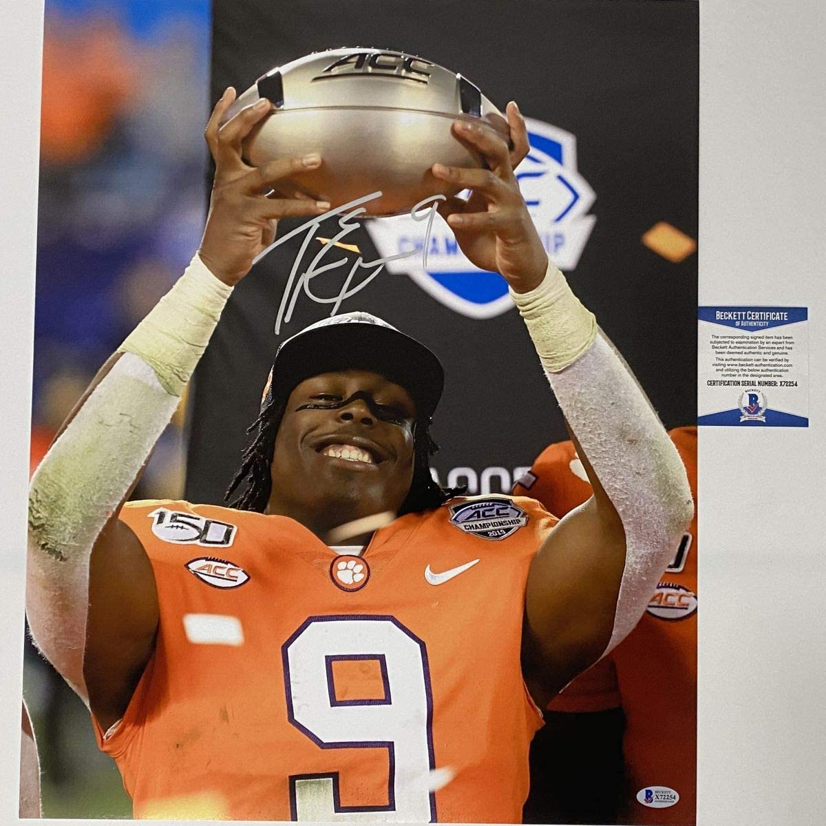 autographed-signed-travis-etienne-jr-clemson-tigers-16x20-college-football-photo-beckett-bas-coa-1