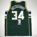 autographed-signed-giannis-antetokounmpo-milwaukee-green-custom-basketball-jersey-jsa-coa