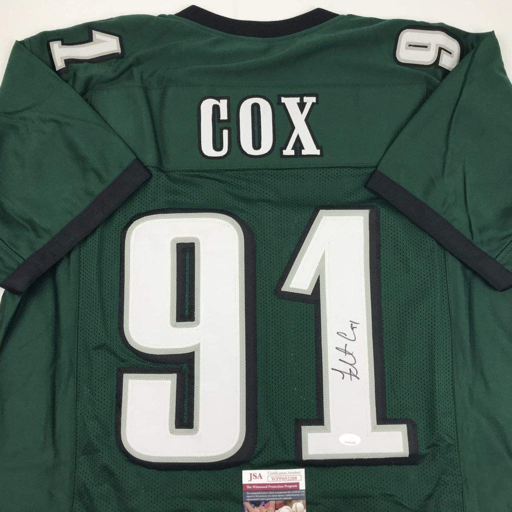 autographed-signed-fletcher-cox-philadelphia-green-football-jersey-jsa-coa