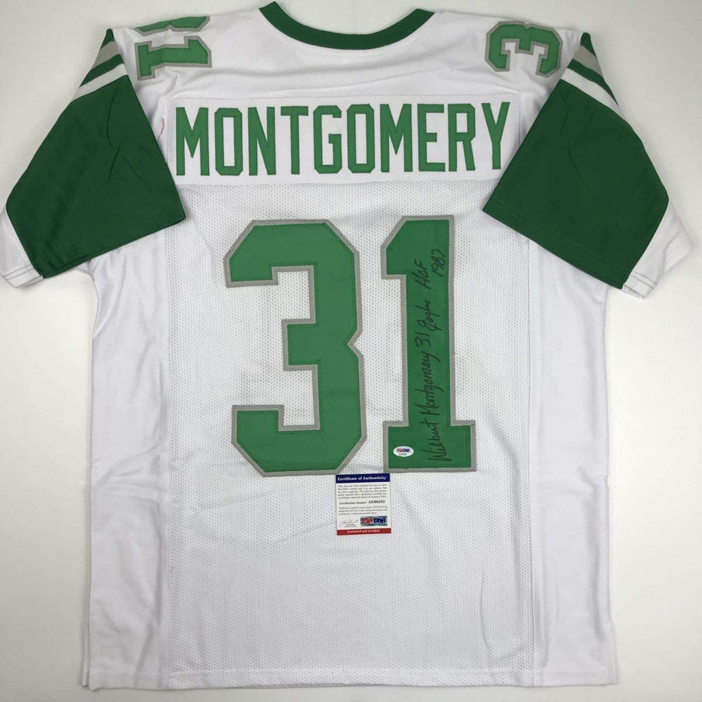 autographed-signed-wilbert-montgomery-inscribed-philadelphia-white-football-jersey-psa-dna-coa