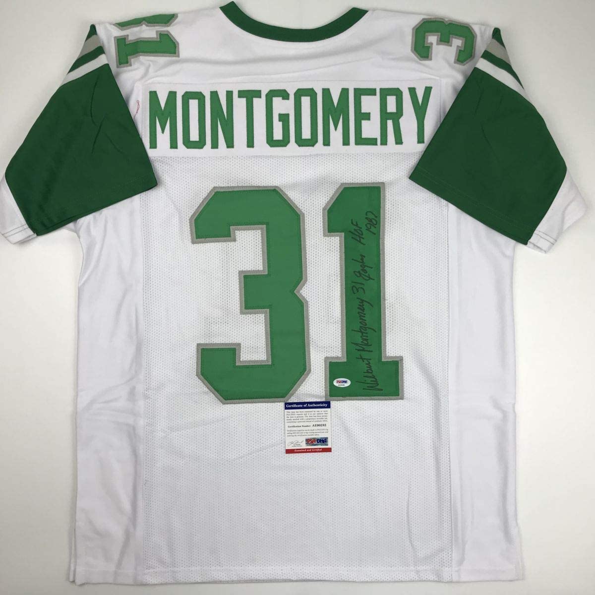 autographed-signed-wilbert-montgomery-inscribed-philadelphia-white-football-jersey-psa-dna-coa