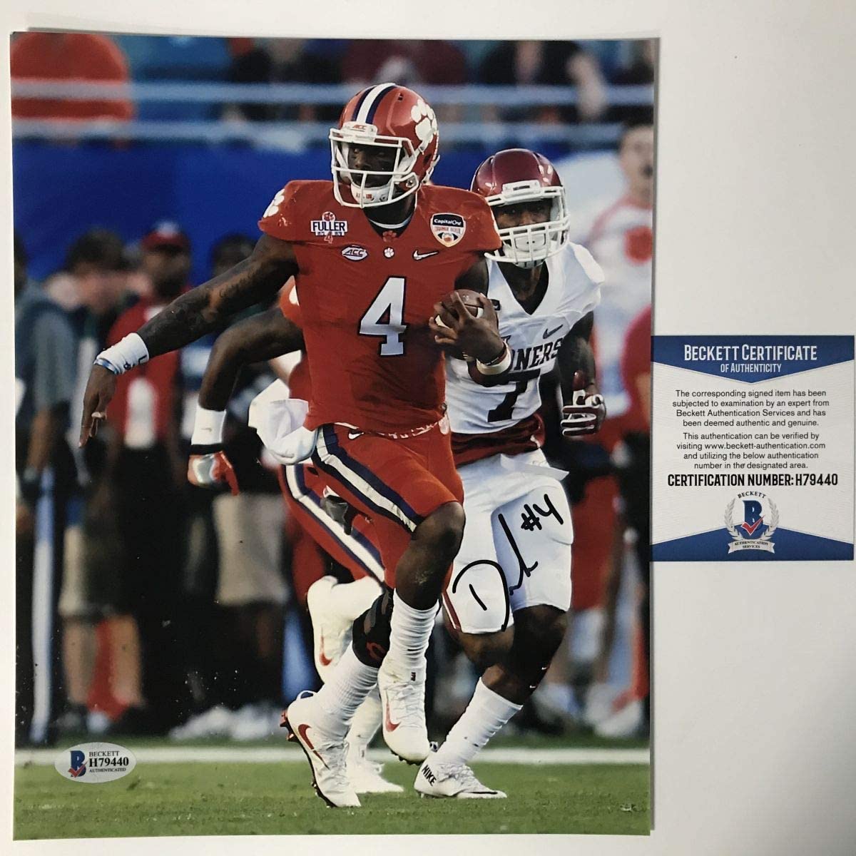 autographed-signed-deshaun-watson-clemson-tigers-8x10-college-football-photo-beckett-bas-coa-2