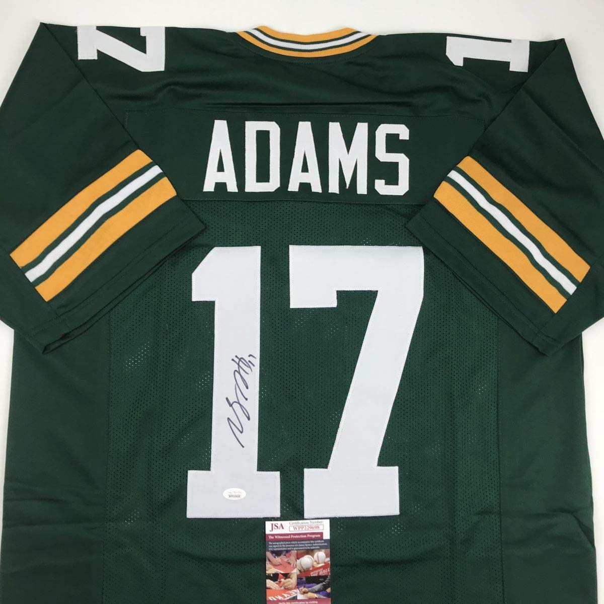 autographed-signed-davante-adams-green-bay-green-football-jersey-jsa-coa