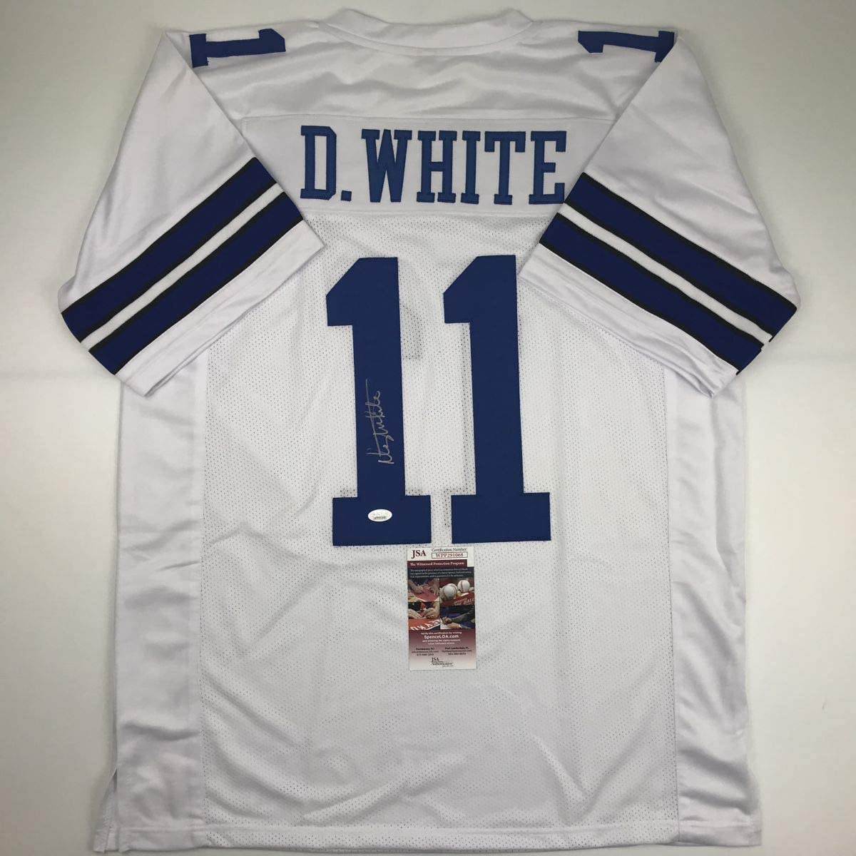 autographed-signed-danny-white-dallas-white-football-jersey-jsa-coa