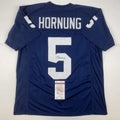 autographed-signed-paul-hornung-notre-dame-blue-college-football-jersey-jsa-coa