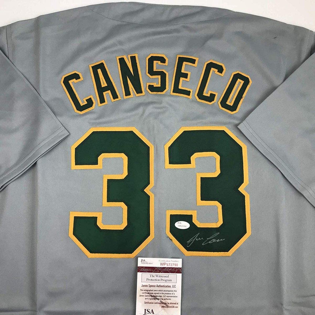 autographed-signed-jose-canseco-oakland-grey-baseball-jersey-jsa-coa