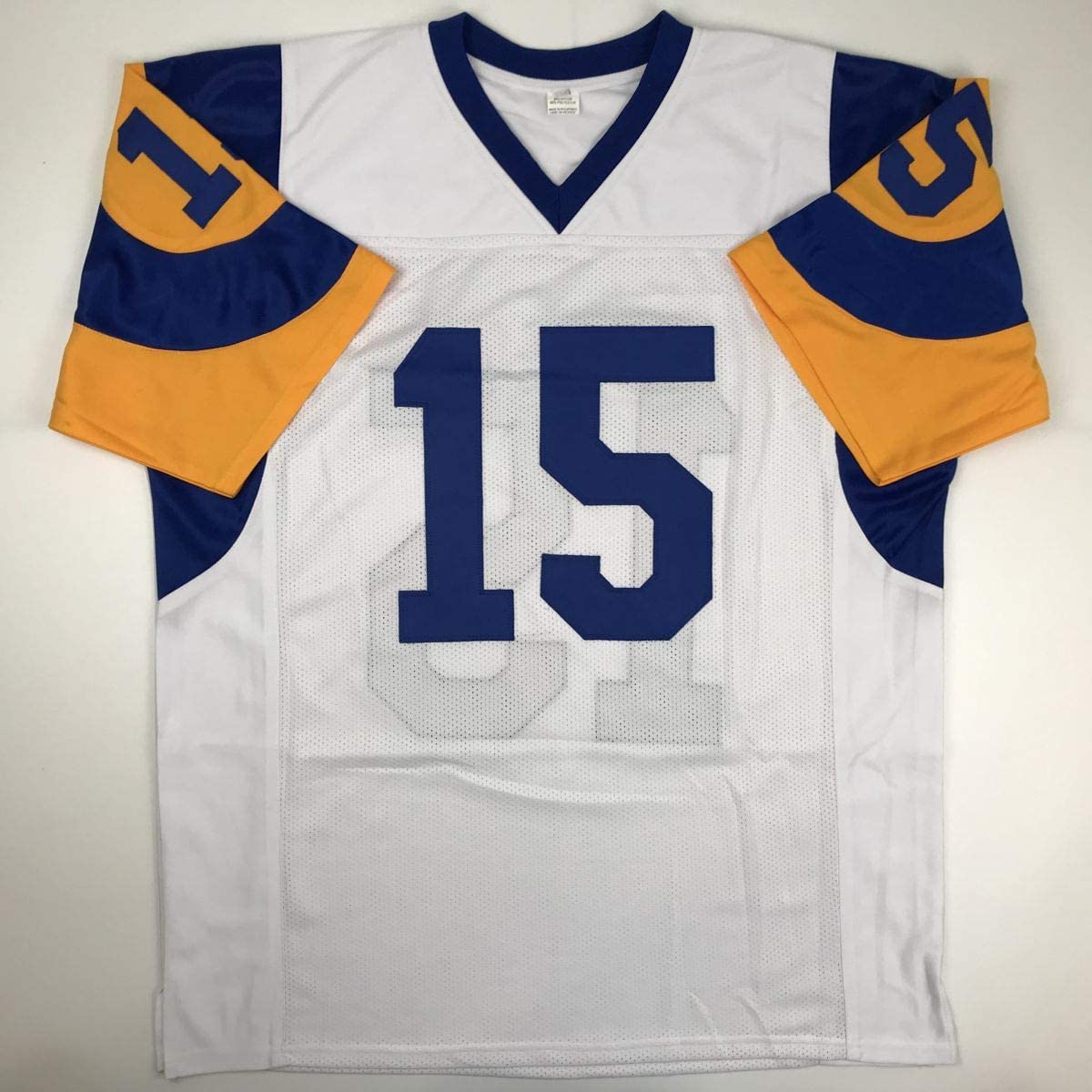 autographed-signed-vince-ferragamo-los-angeles-la-white-football-jersey-jsa-coa
