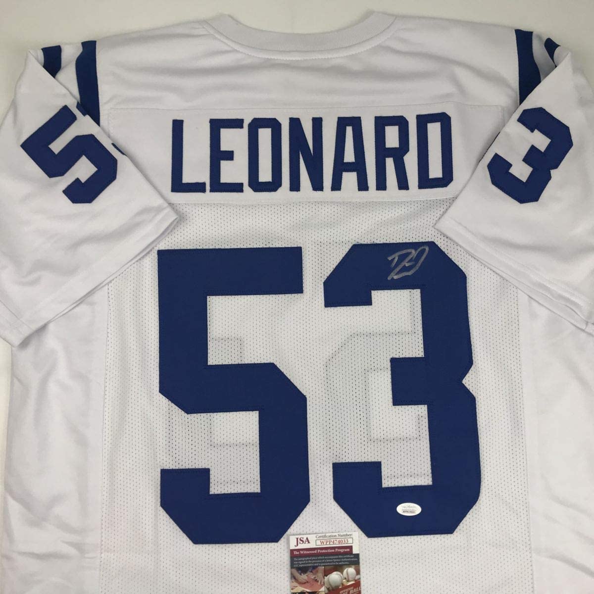 autographed-signed-darius-shaquille-leonard-indianapolis-white-football-jersey-jsa-coa