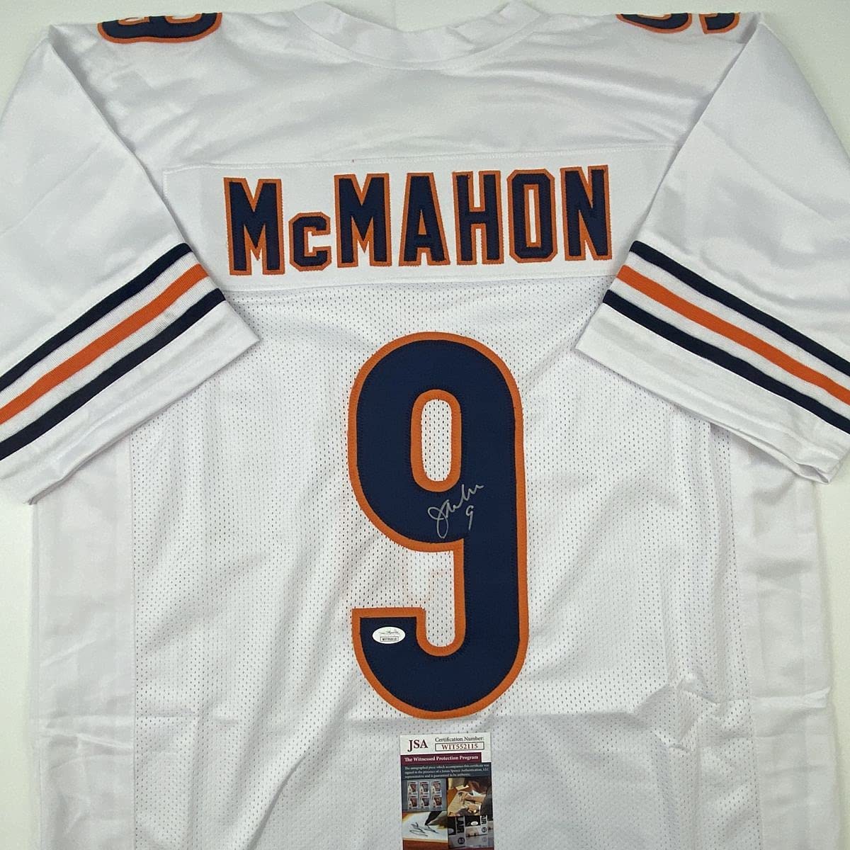 autographed-signed-jim-mcmahon-chicago-white-football-jersey-jsa-coa