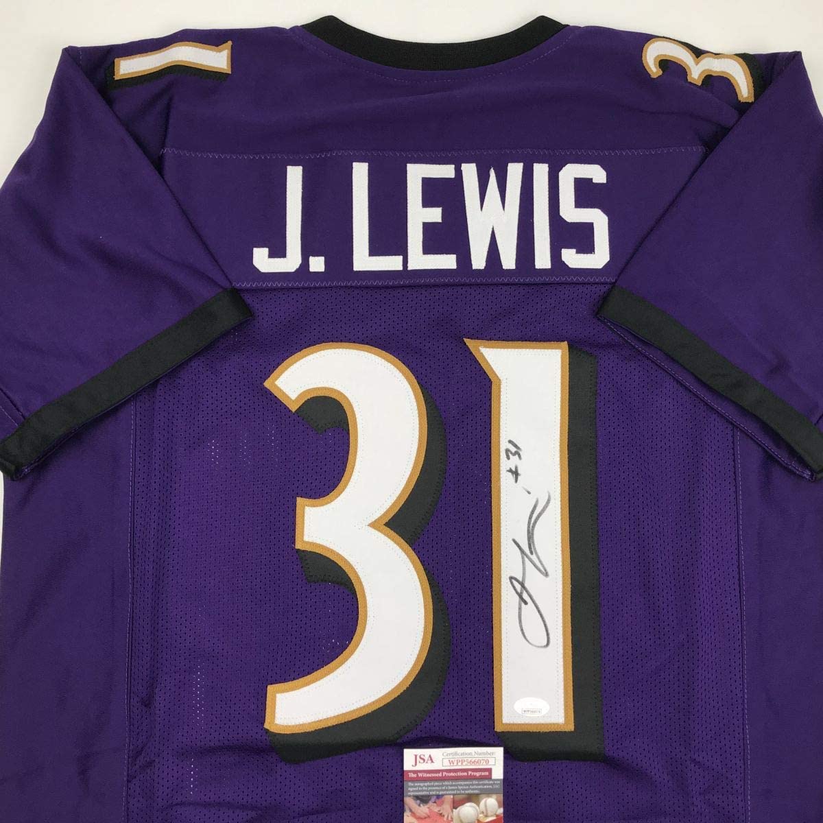 autographed-signed-jamal-lewis-baltimore-purple-football-jersey-jsa-coa