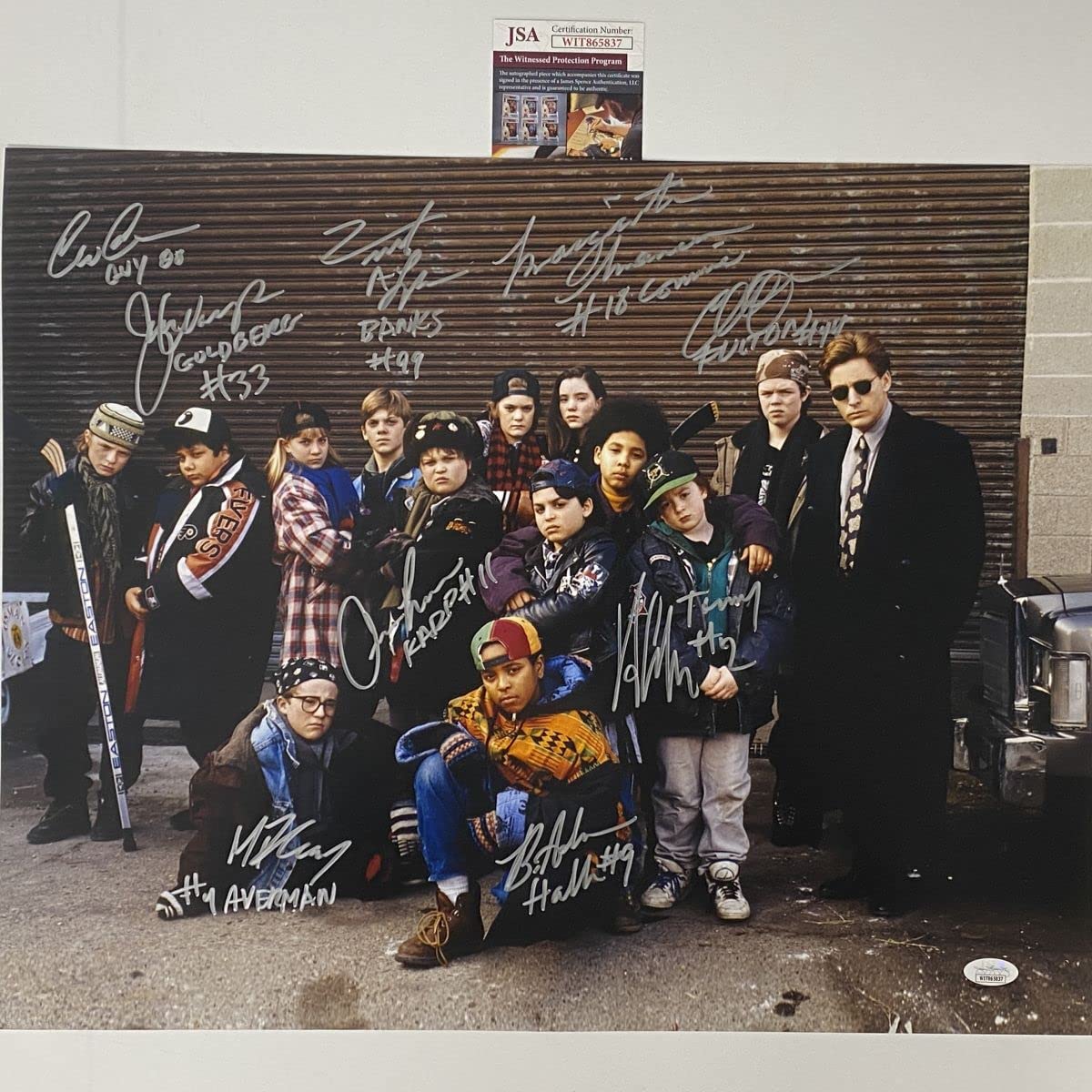 autographed-signed-the-mighty-ducks-movie-10x-cast-member-inscribed-sigs-16x20-baseball-photo-jsa-coa