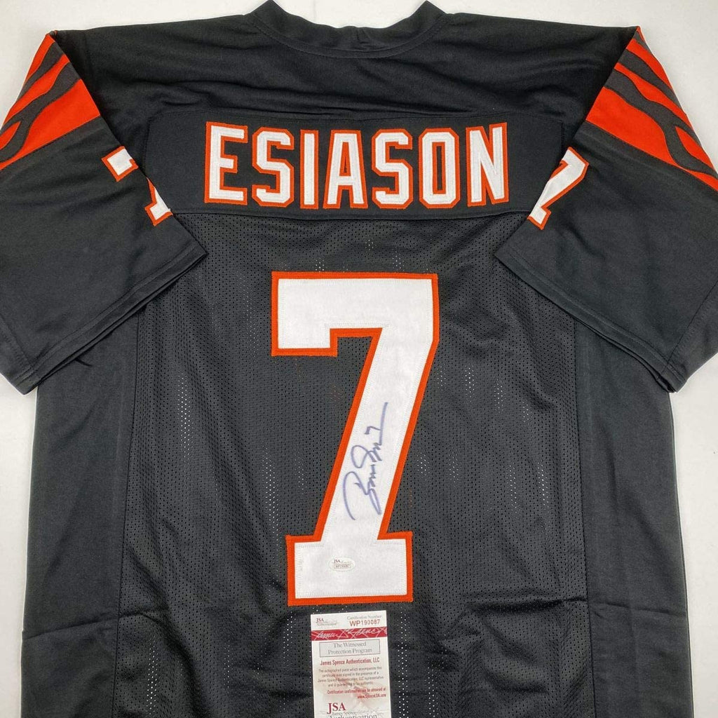 autographed-signed-boomer-esiason-cincinnati-black-football-jersey-jsa-coa