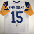 autographed-signed-vince-ferragamo-los-angeles-la-white-football-jersey-jsa-coa