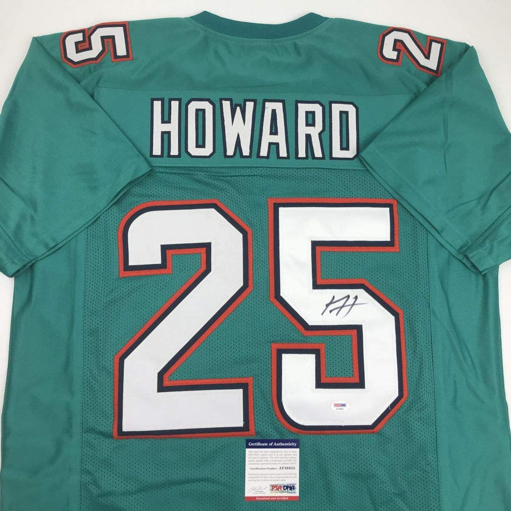 autographed-signed-xavien-howard-miami-teal-football-jersey-psa-dna-coa