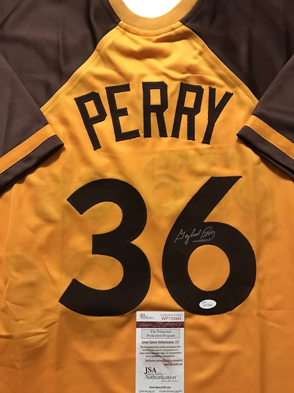 autographed-signed-gaylord-perry-san-diego-yellow-retro-baseball-jersey-jsa-coa