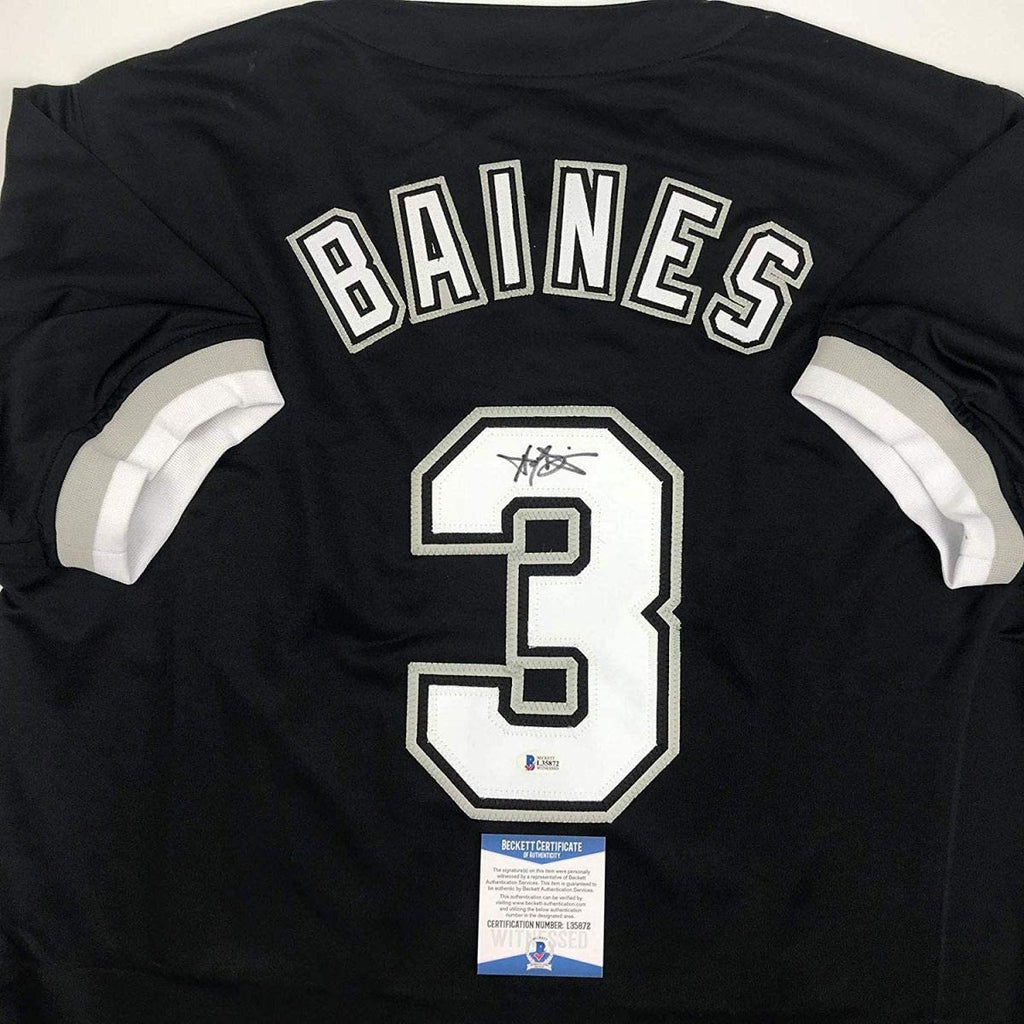 autographed-signed-harold-baines-chicago-black-baseball-jersey-beckett-bas-coa
